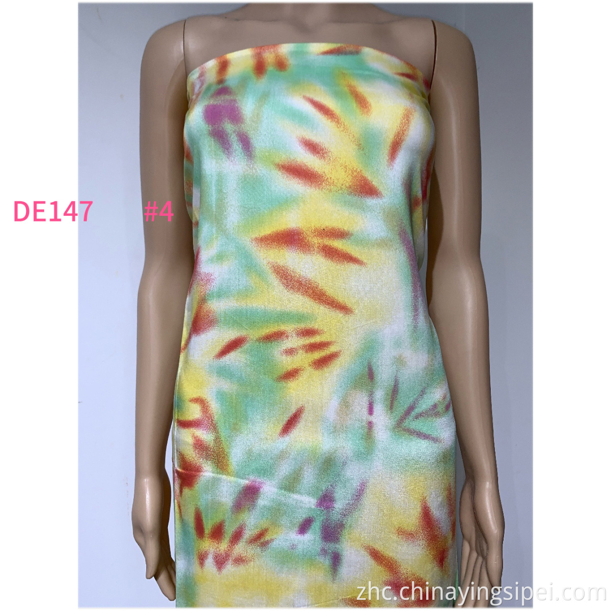 2021最新股票柔软的埃及人许多彩色粘液印刷扎染的罂粟籽人造丝面料